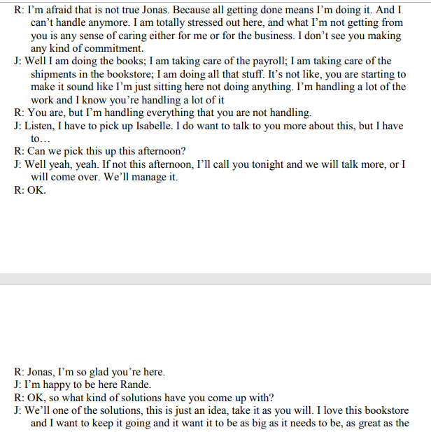 Create summaries of two real-life scenarios that