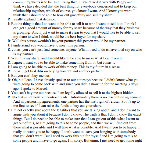 Create summaries of two real-life scenarios that