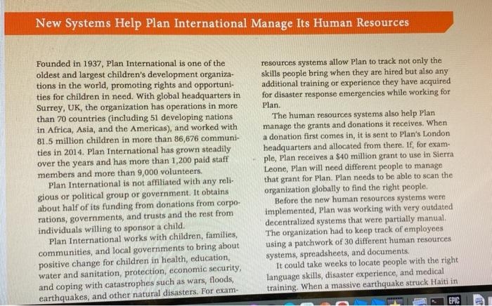 New Systems Help Plan International Manage Its