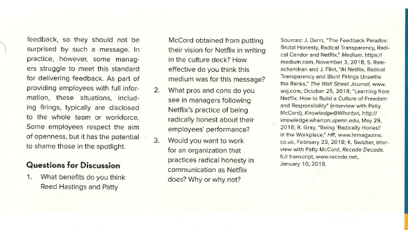 Answer the 3 Questions for Discussion please!