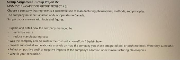 Group Assignment - Group Project #2 MGMT5018 -