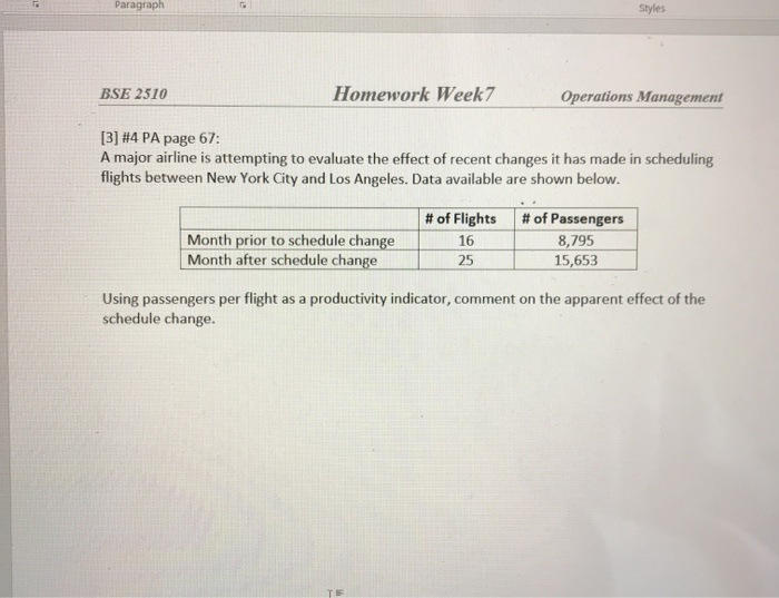 Paragraph Styles BSE 2510 Homework Week7
