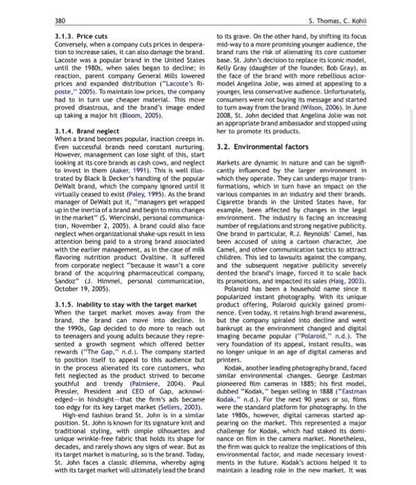 CASE STUDY ANALYSIS: BRANDING IS FOREVER: A