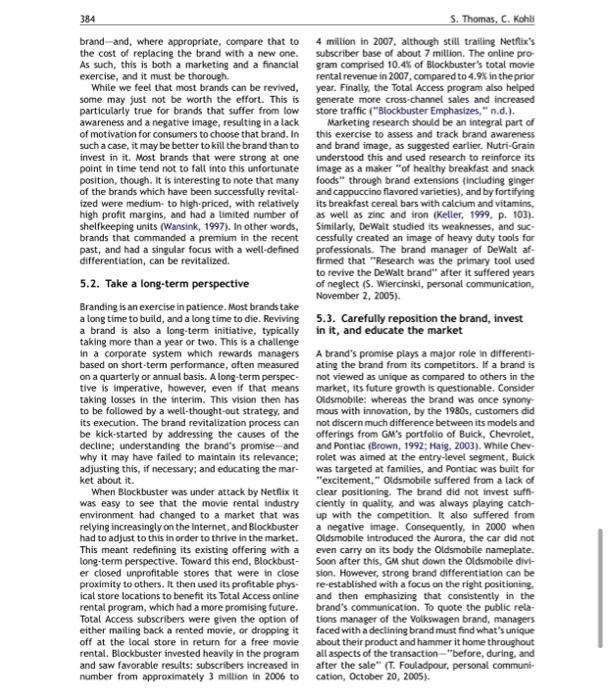 CASE STUDY ANALYSIS: BRANDING IS FOREVER: A