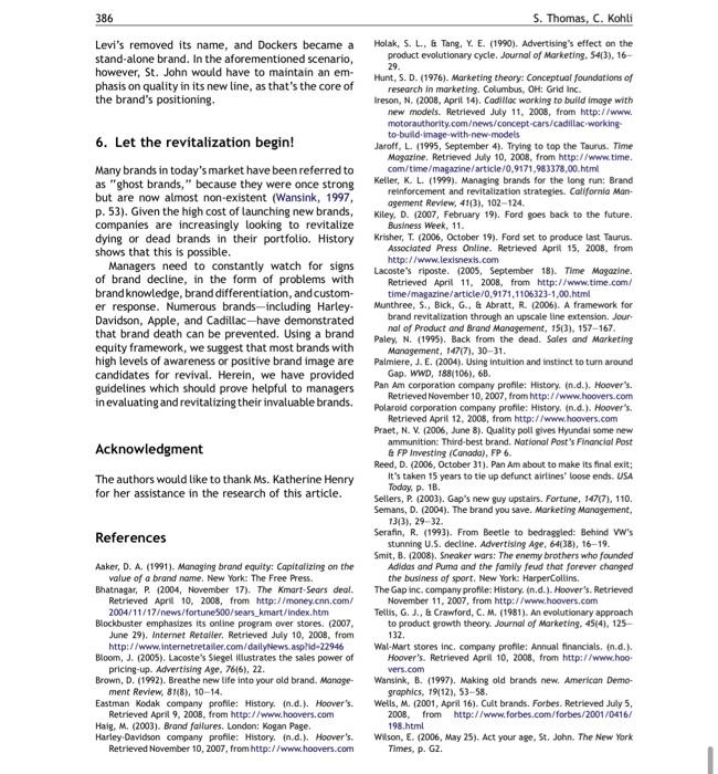 CASE STUDY ANALYSIS: BRANDING IS FOREVER: A