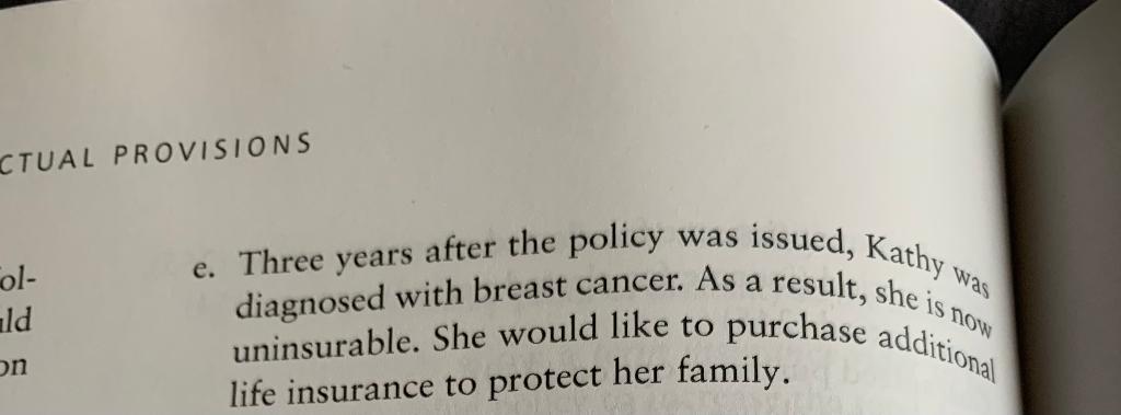 the opti a. b. C. d. e. INT earnings. 2. Kathy,