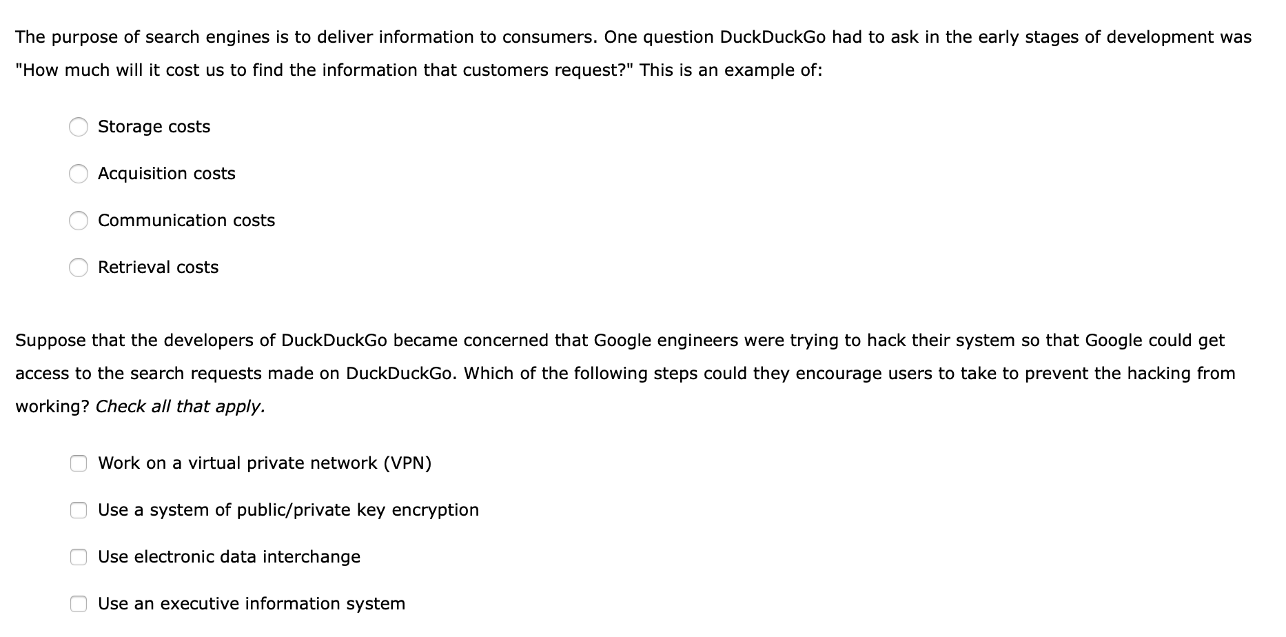 The purpose of search engines is to deliver