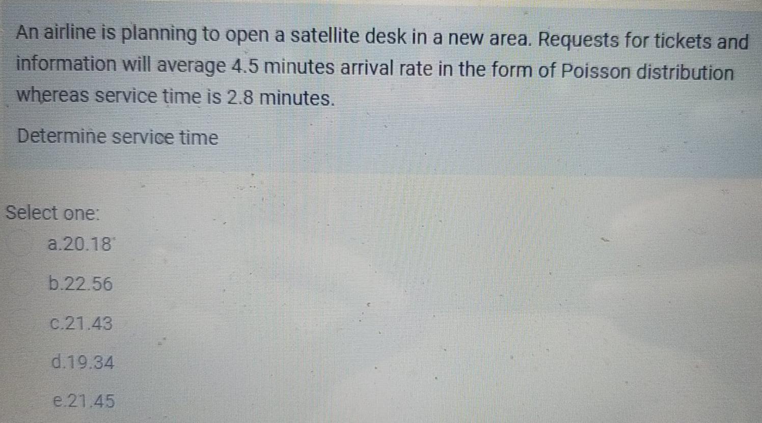 An airline is planning to open a satellite desk