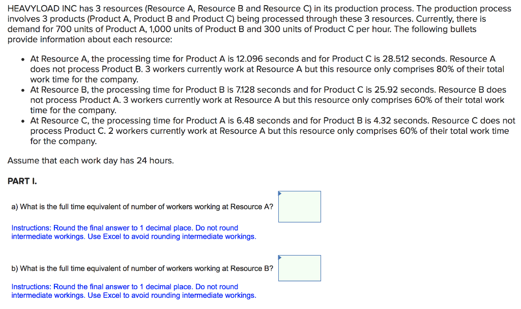 HEAVYLOAD INC has 3 resources (Resource A,