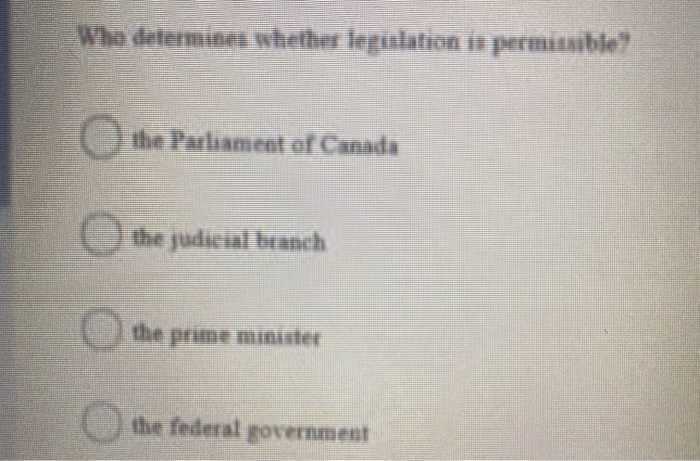 Who determine whether legulation is permissible?