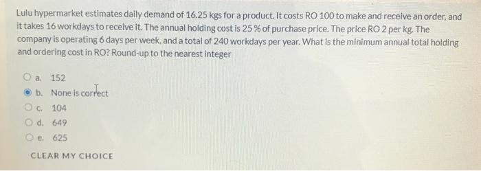 Lulu hypermarket estimates daily demand of 16.25