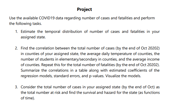I need help and guidance with this project for