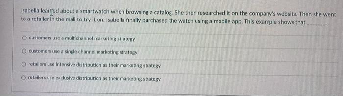 Isabella leared about a smartwatch when browsing