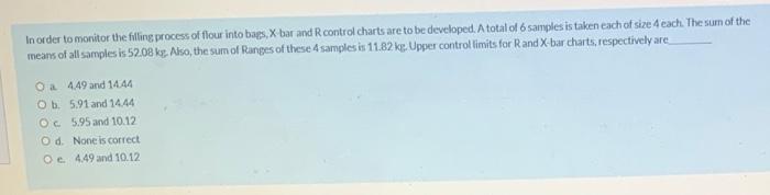 In order to monitor the filling process of flour