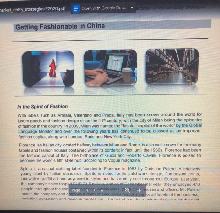 Implementation of Market Entry Strategies in the