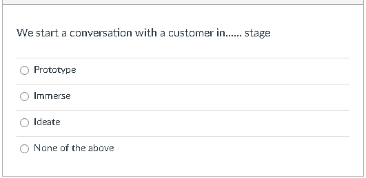 The question is referencing the 5 stages of
