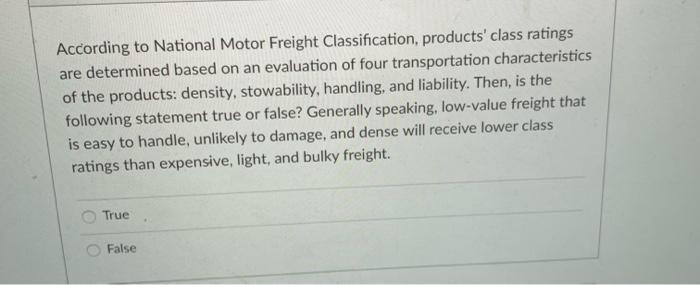 According to National Motor Freight