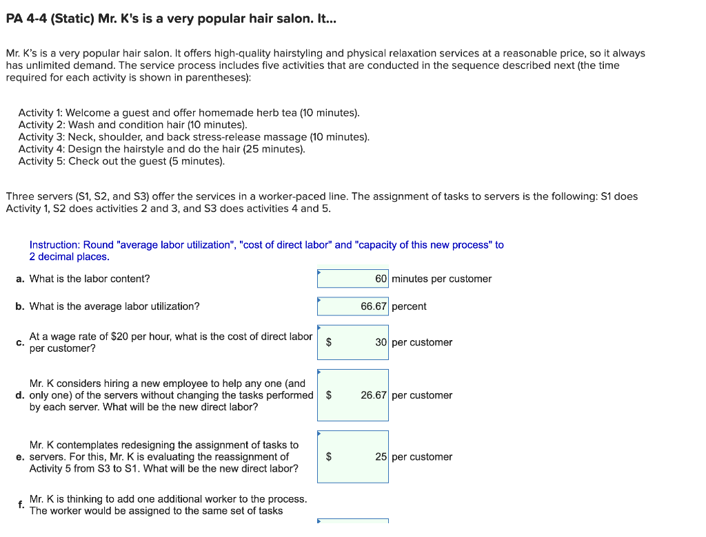 Please answer and explain question F, G, H. PA