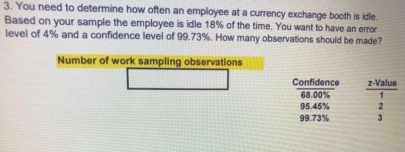 1. Please determine the standard time for the
