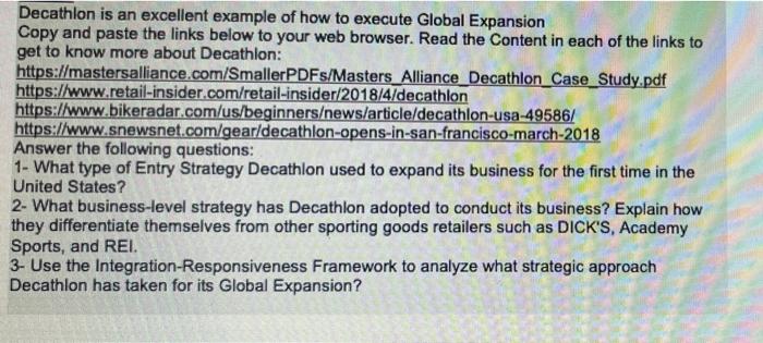 Decathlon is an excellent example of how to