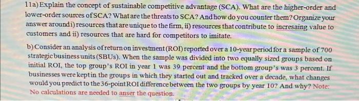 need answers for both part a) and part b) clearer