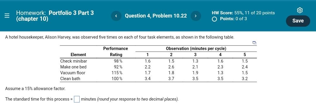 a) What is the average time for element 1 (check
