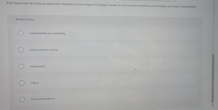 This activity is important because adaptability