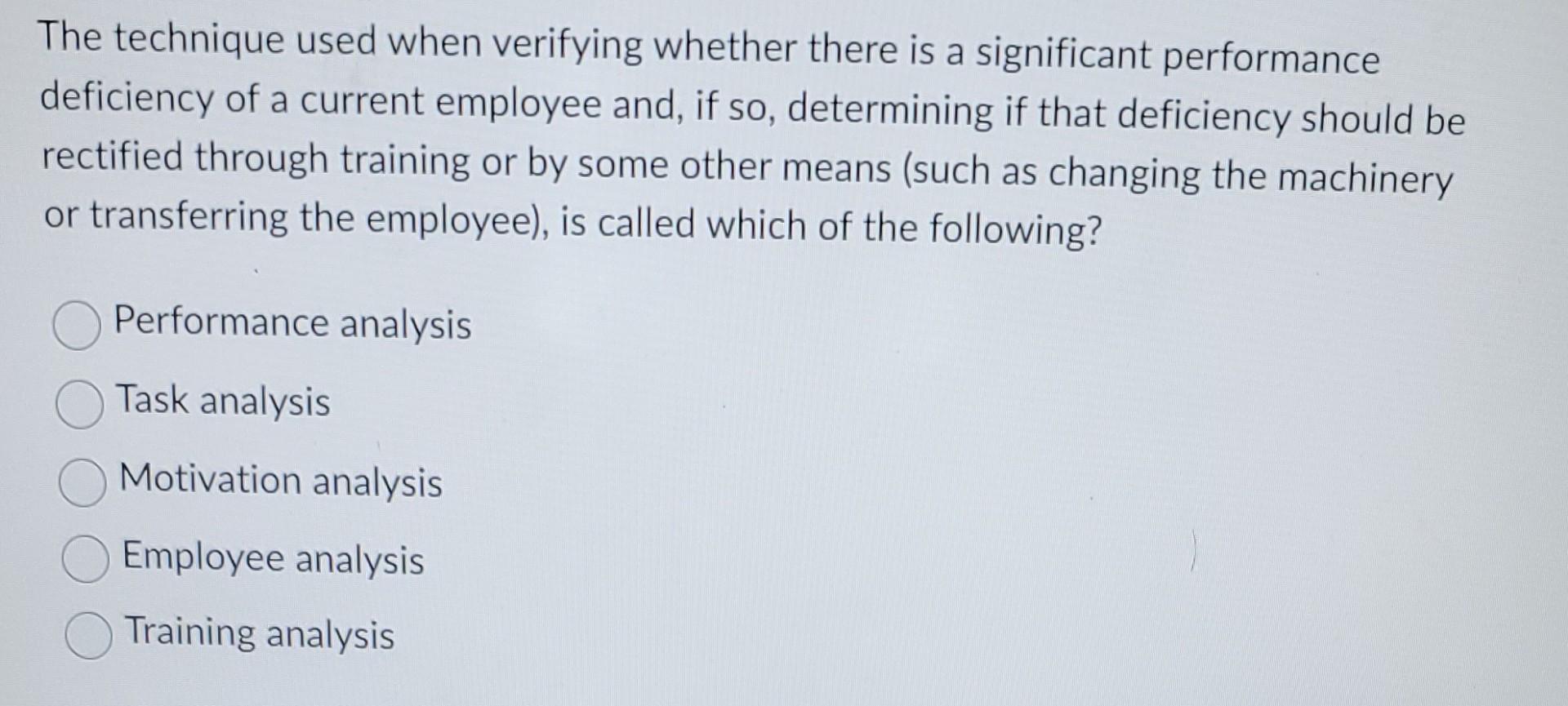 The technique used when verifying whether there