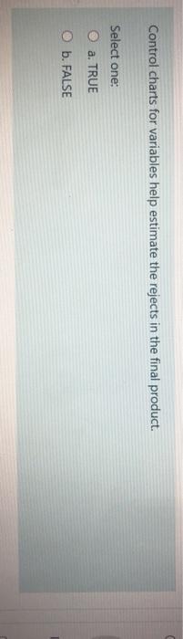 Control charts for variables help estimate the