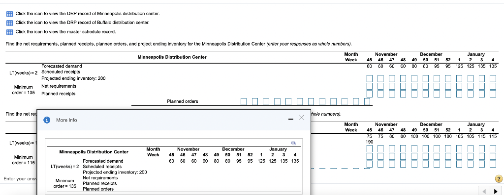 Click the icon to view the DRP record of