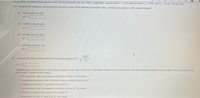 Assume that a production line operates such that