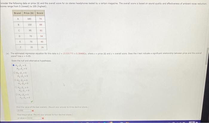 nsider the following data en price (5) and the