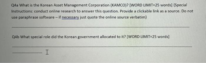 Q4a What is the Korean Asset Management