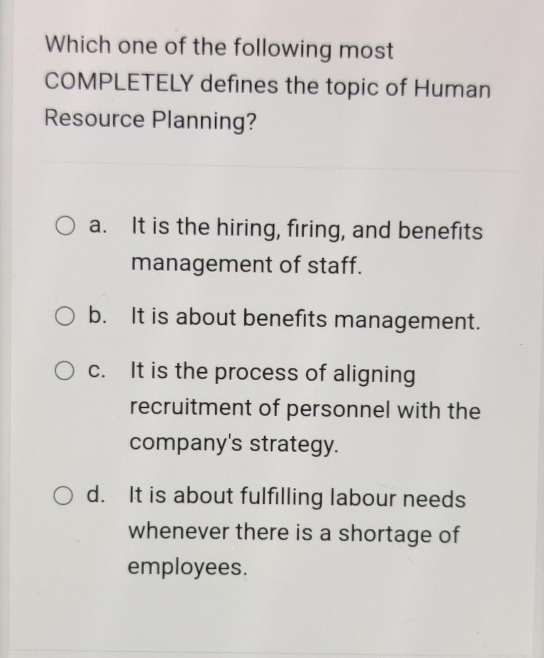 Which one of the following most COMPLETELY