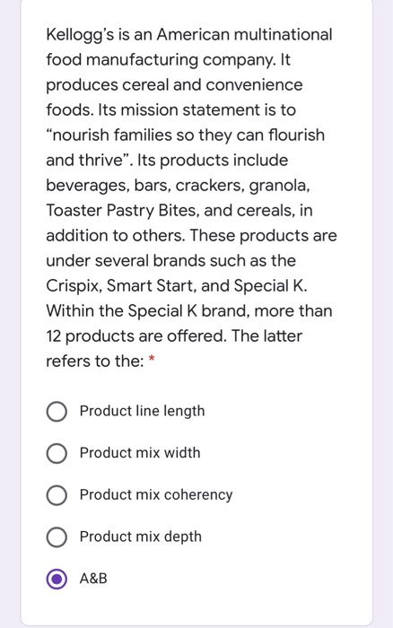 Kellogg's is an American multinational food