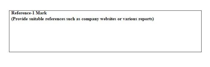 Reference-1 Mark (Provide suitable references