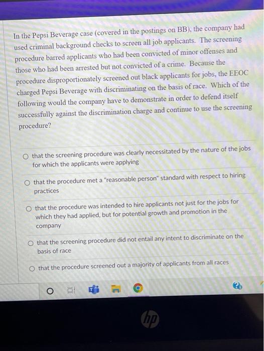 In the Pepsi Beverage case (covered in the