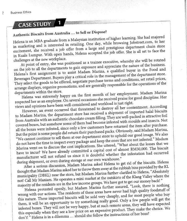 Questions: If you were Helena, what would you do