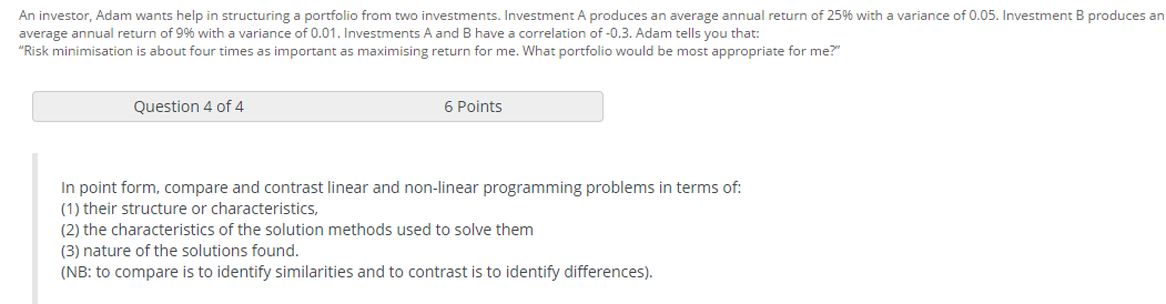 This is Non-Linear Programming models, please