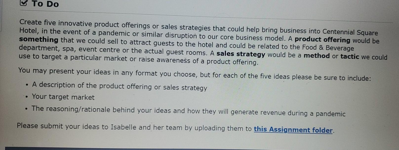 Can you help me with this..? To Do Create five