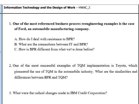 1. One of the most referenced business process