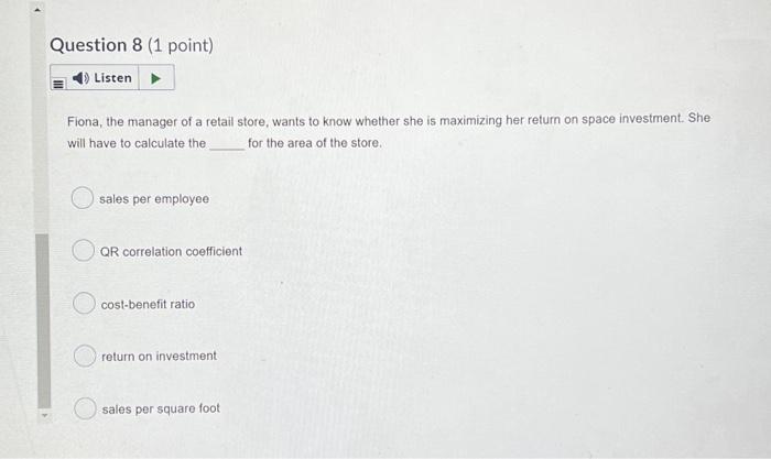 Question 7 (1 point) Listen By investing in a