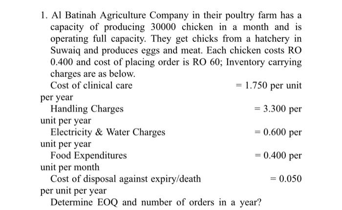 1. Al Batinah Agriculture Company in their