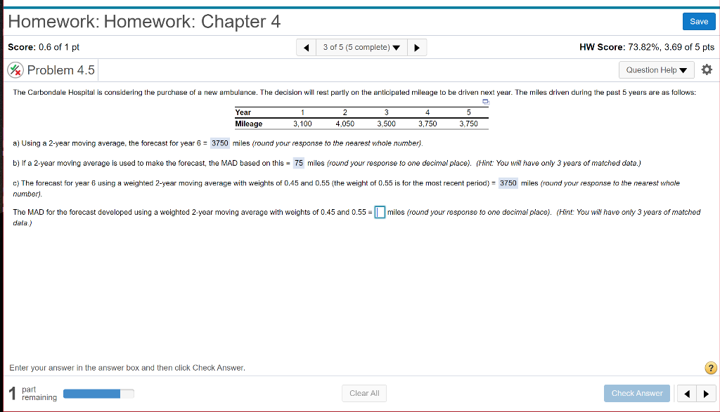 Homework: Homework: Chapter 4 Save Score: 0.6 of