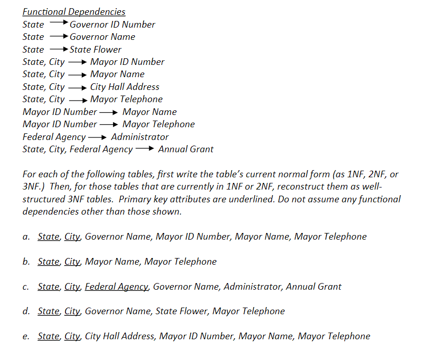 (10 pts) Review Exercise 4 (about The US