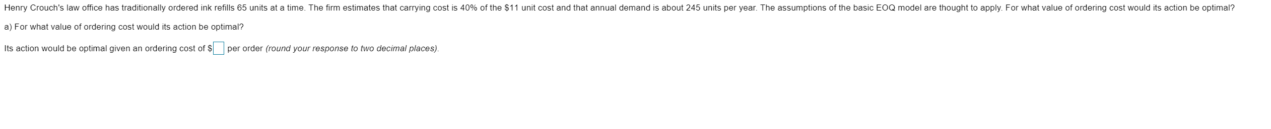 Henry Crouch's law office has traditionally