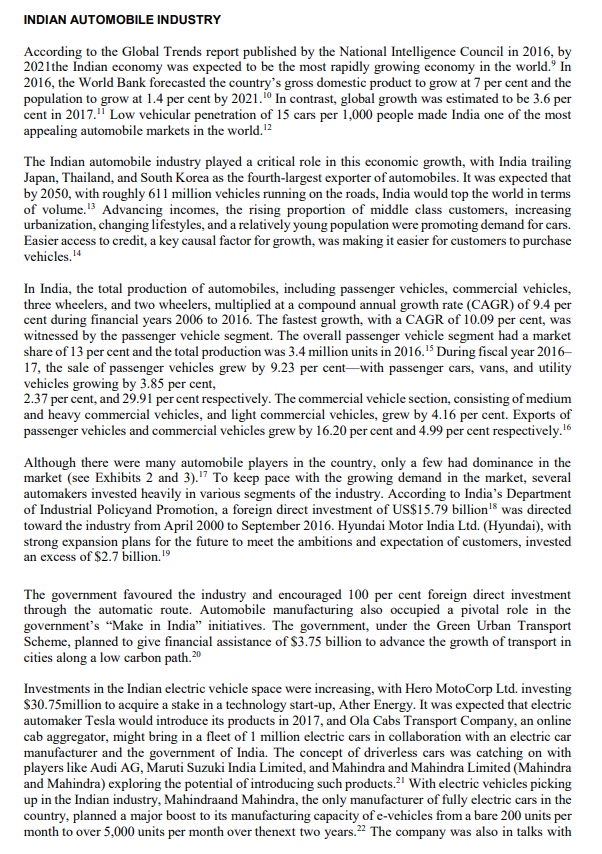 Please read the Harvard Business Review Case