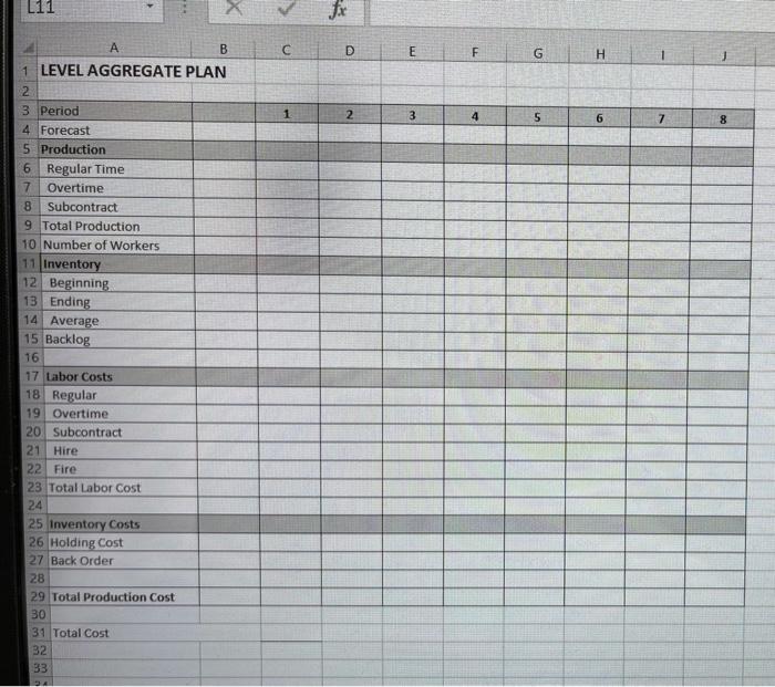 fill out figure 3 chase aggregate plan using