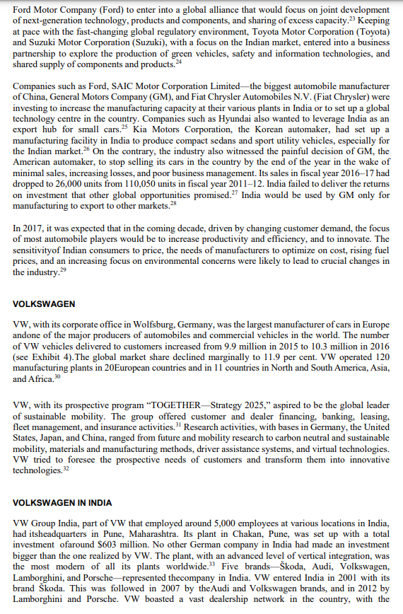 Please read the Harvard Business Review Case