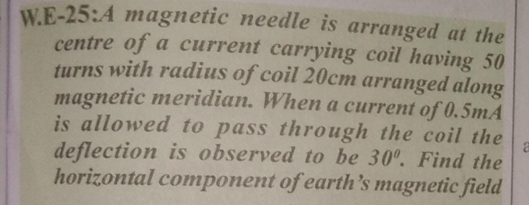 help W.E-25:A magnetic needle is arranged at the